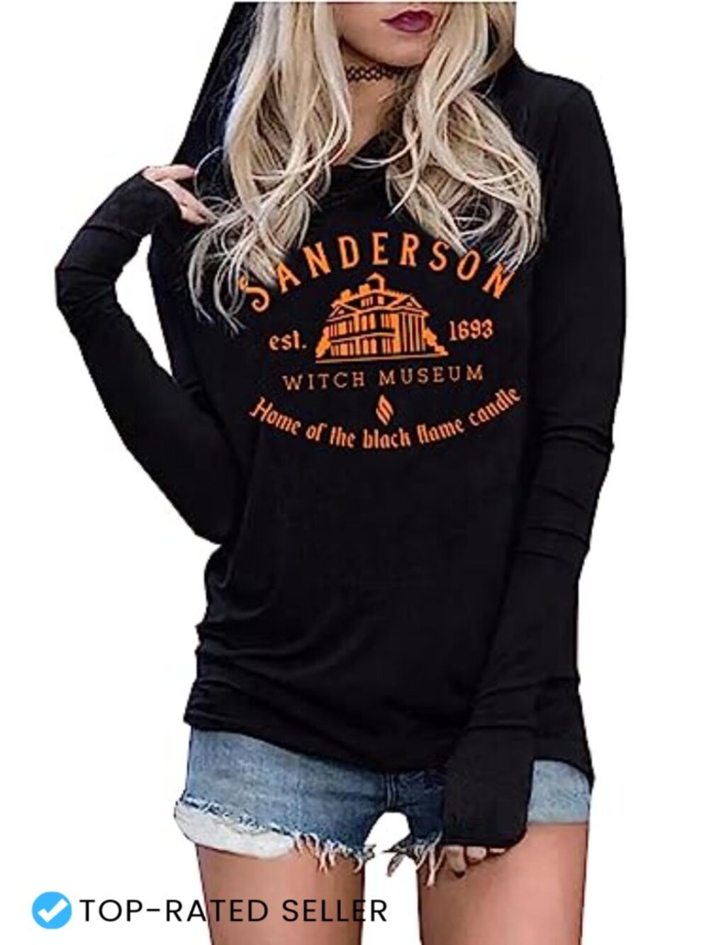 Halloween Hocus Pocus Hoodie Long Sleeve Lightweight Pullover Shirt